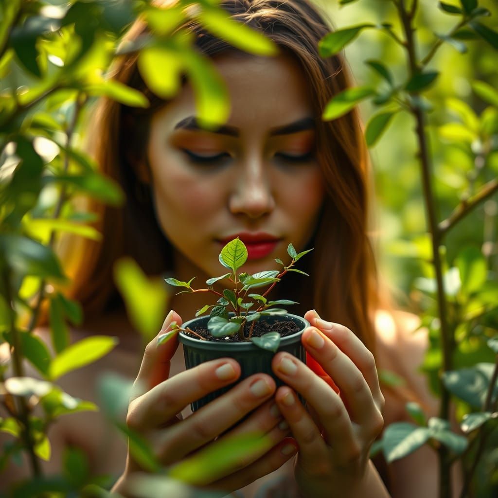 Serene Nature Moment Captured with Earthy Tones