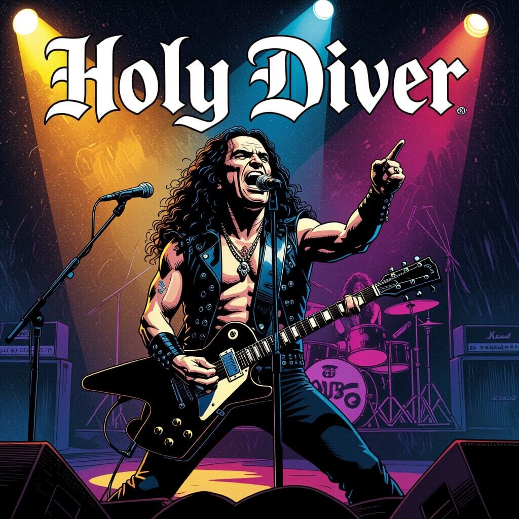 Ronnie James Dio Belting Holy Diver on Stage