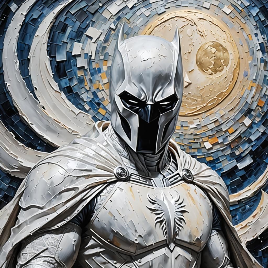 Moon Knight in Impasto Style