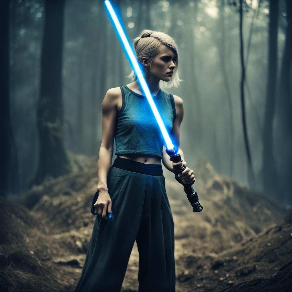 Cyberpunk Jedi with Day of the Dead Makeup