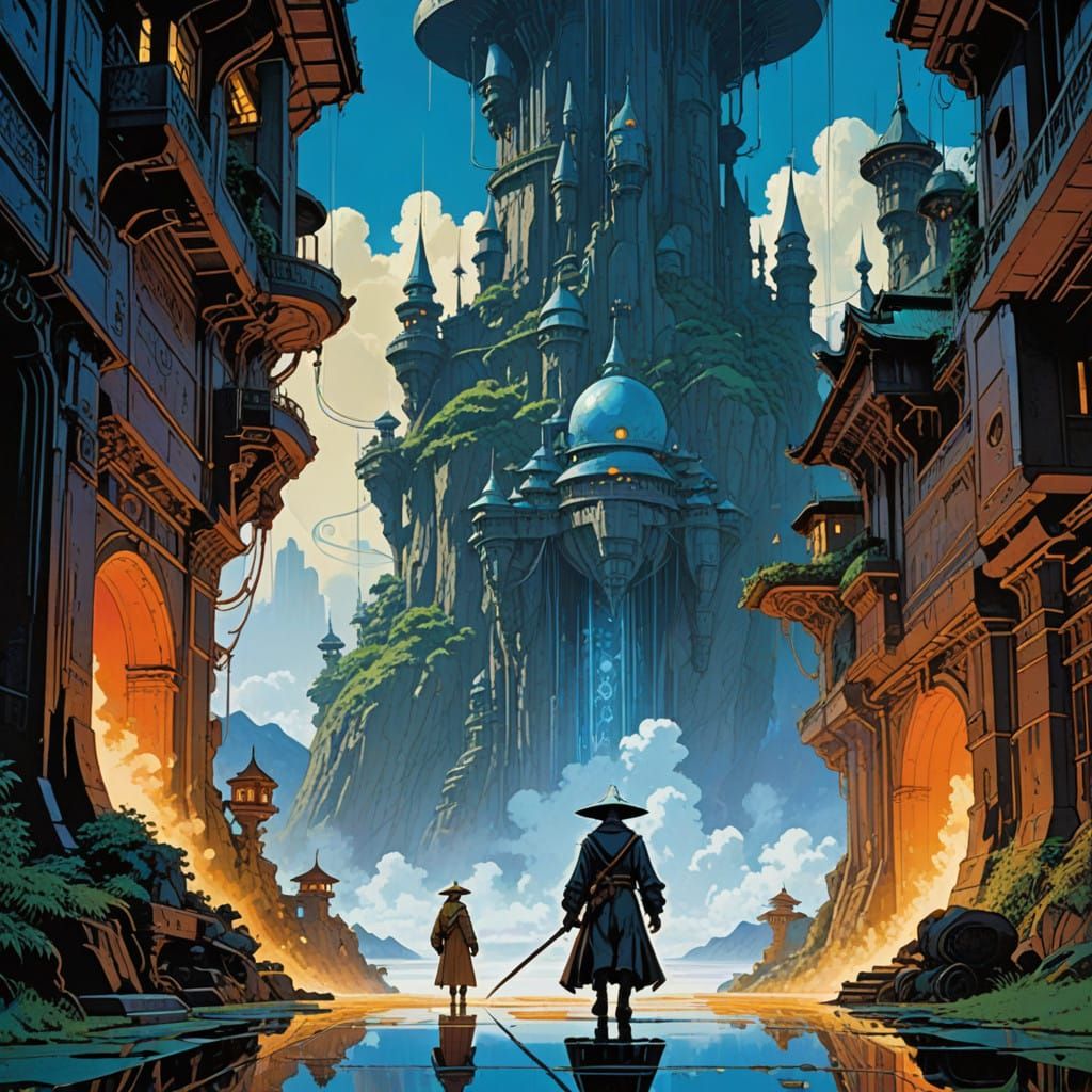 Mystical Warriors in Ethereal Skies: Wizards on Dragonbacks...