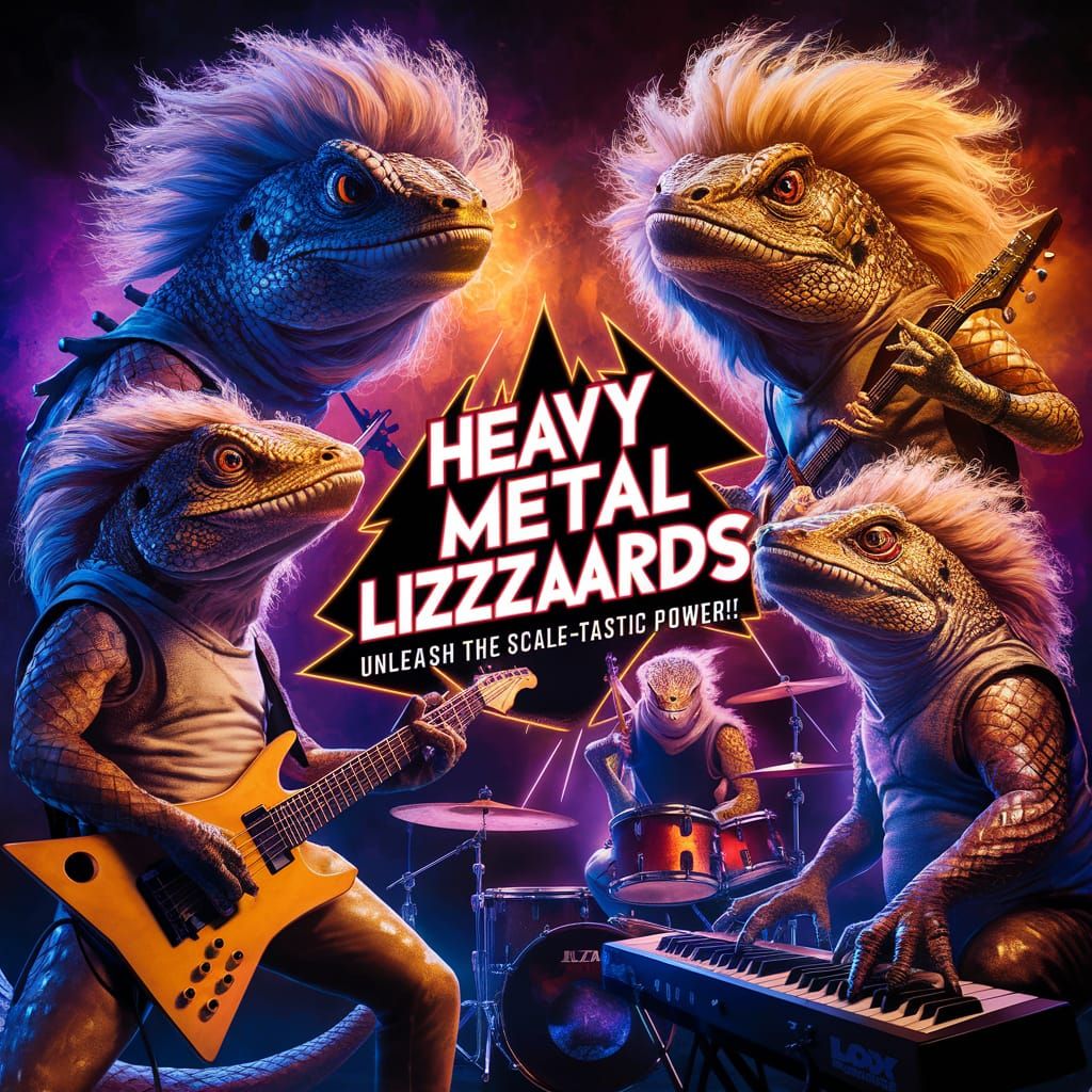 Heavy Metal Lizards Album Cover Art
