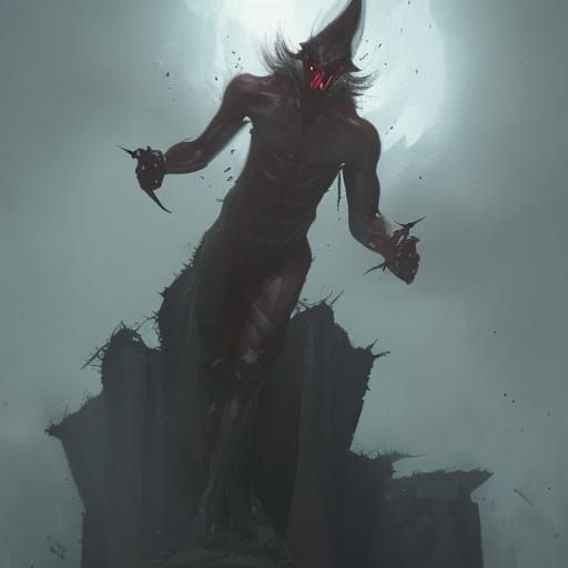 Sinister Satan in Dark Fantasy Style