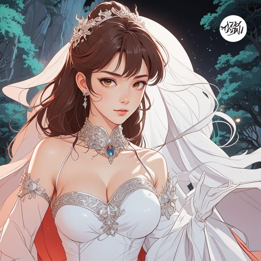 Dragon King's Regal Bride in Vibrant Anime Style