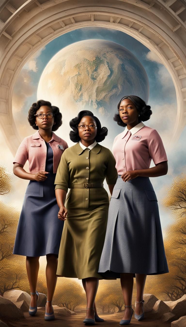 Inspirational Image of Three Women: Hidden Figures Concept