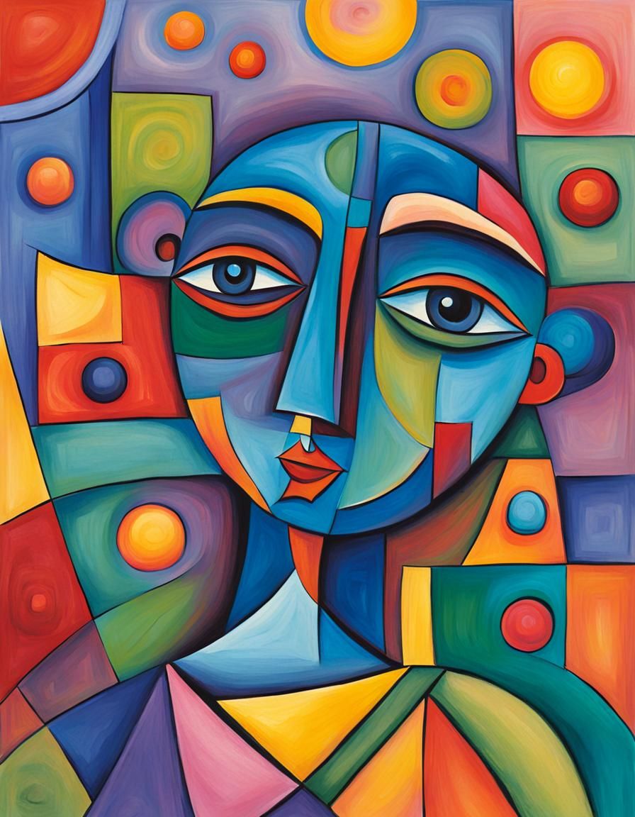 Uplifting Cubist Art for Children's Book