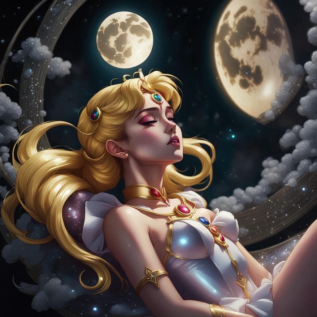 Sailor Moon Dreaming in Realistic Art