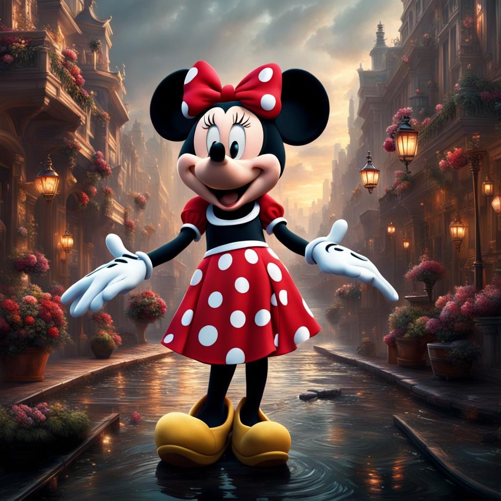 Minnie Mouse in Detailed Digital Matte Painting