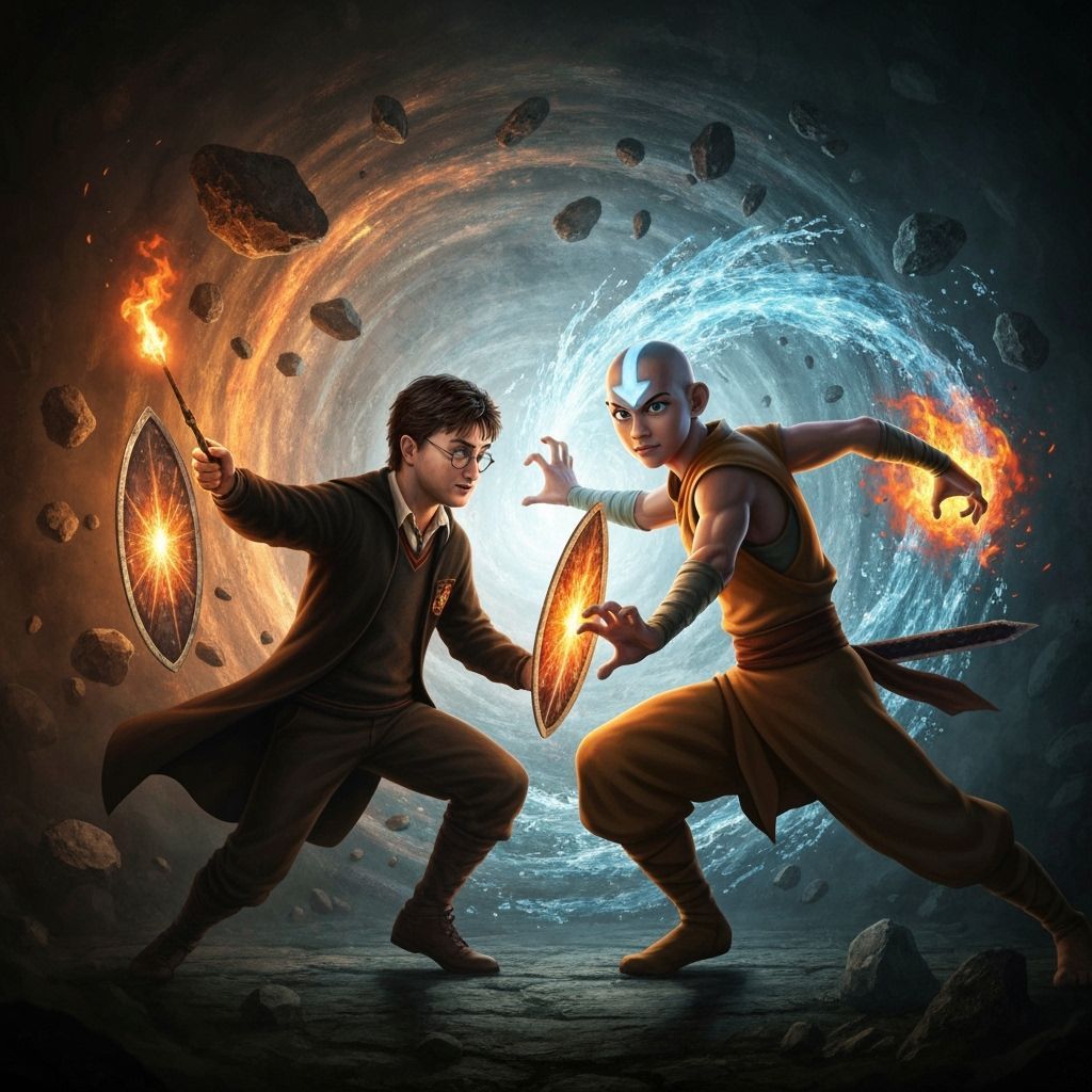 Harry Potter vs Avatar Aang Elemental Battle