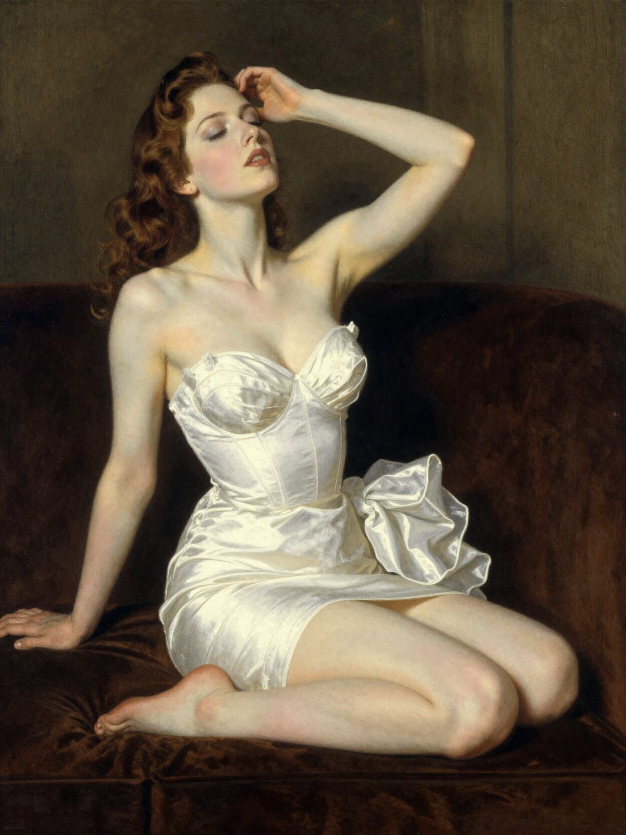 Sensual Portrait in Classic American Illustration Style