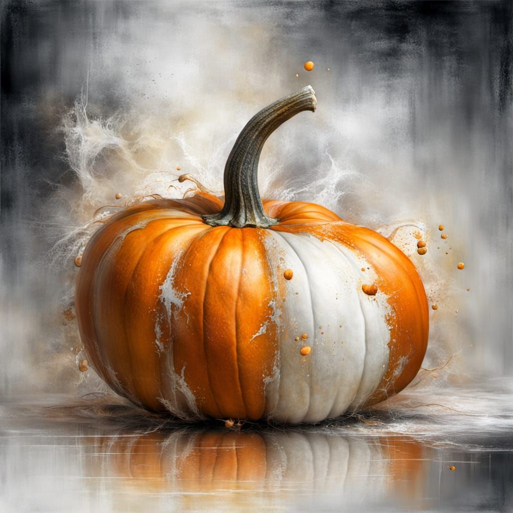 Halloween Pumpkin with Complex Textures and Soft Focus
