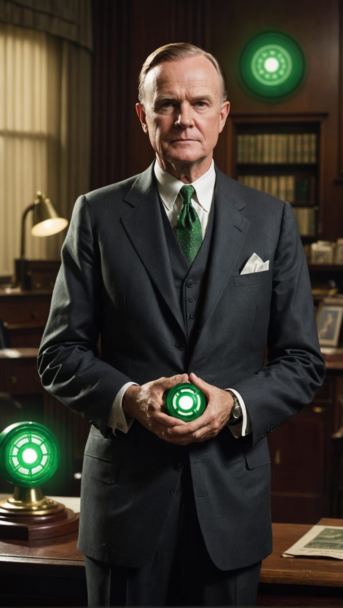 President Calvin Coolidge as a Green Lantern