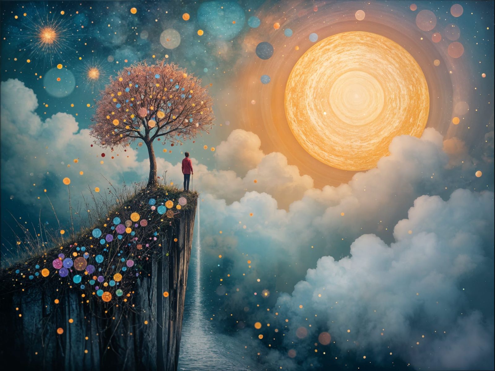 Dreamlike Landscape in Surreal Art Style