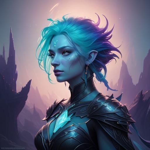 Arcane Guard in Fantastical Opal Garden