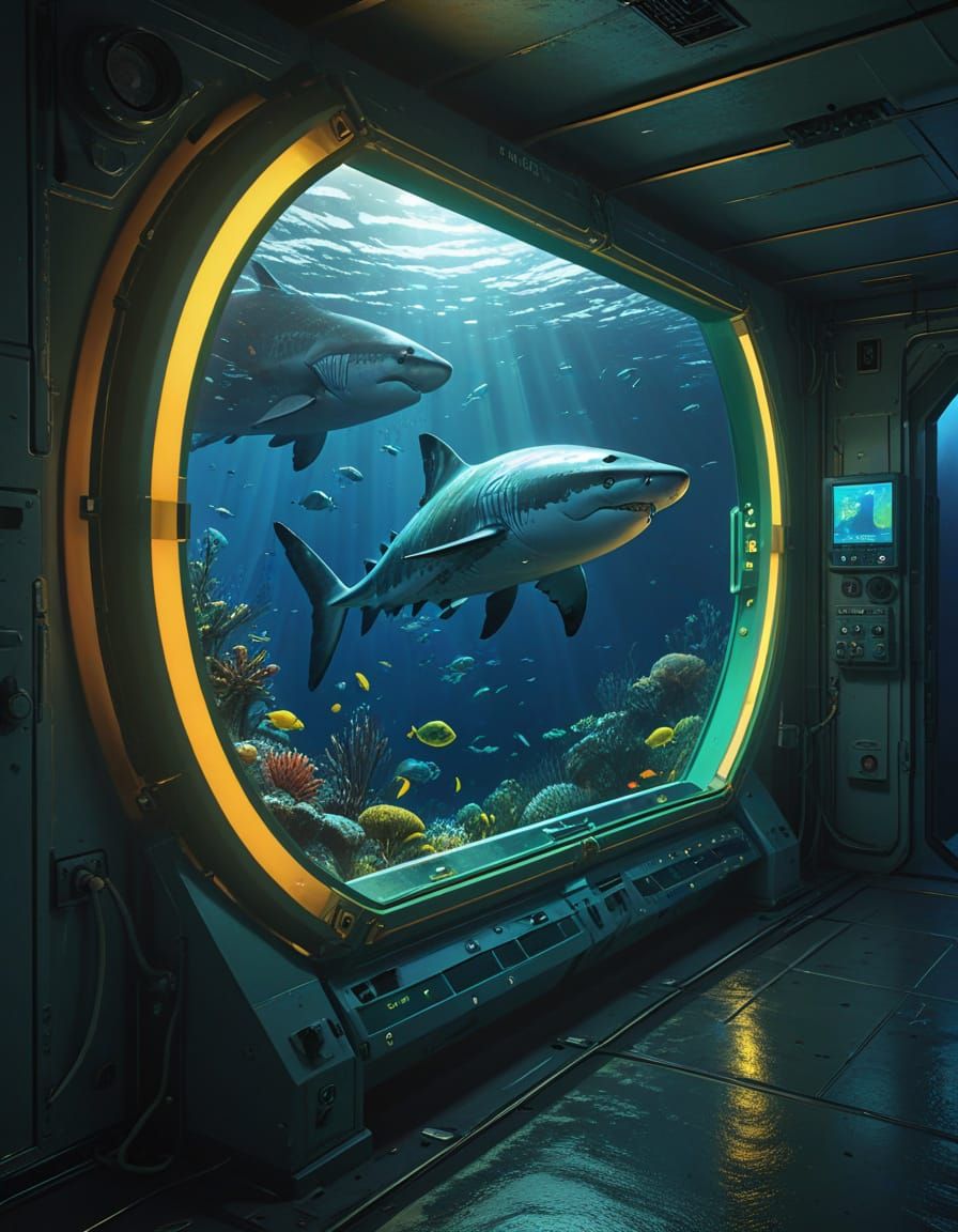 Futuristic Coast Guard Vessel on the High Seas