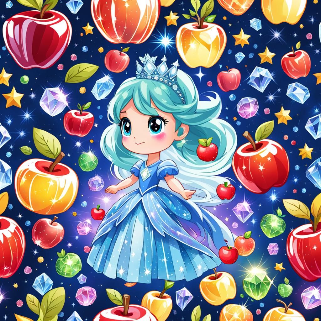 Star Crystal Apple Princess: Enchanting Portrait