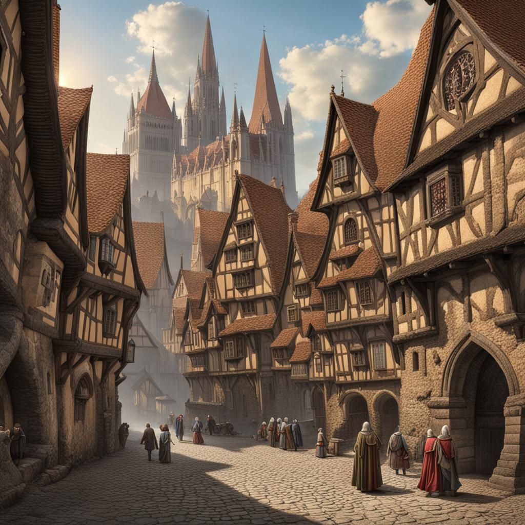 Angelic Medieval City of Wonders