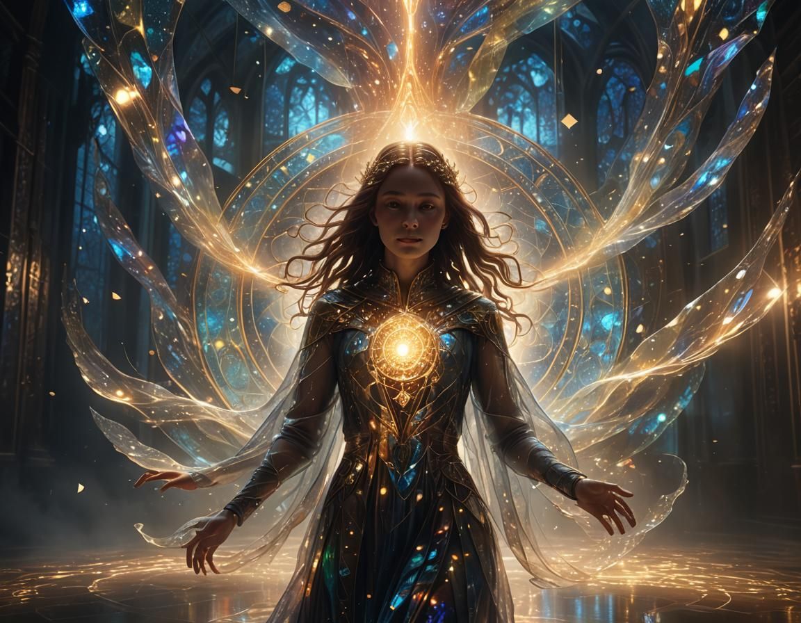 Luminescent Entity Radiating Light: Digital Art