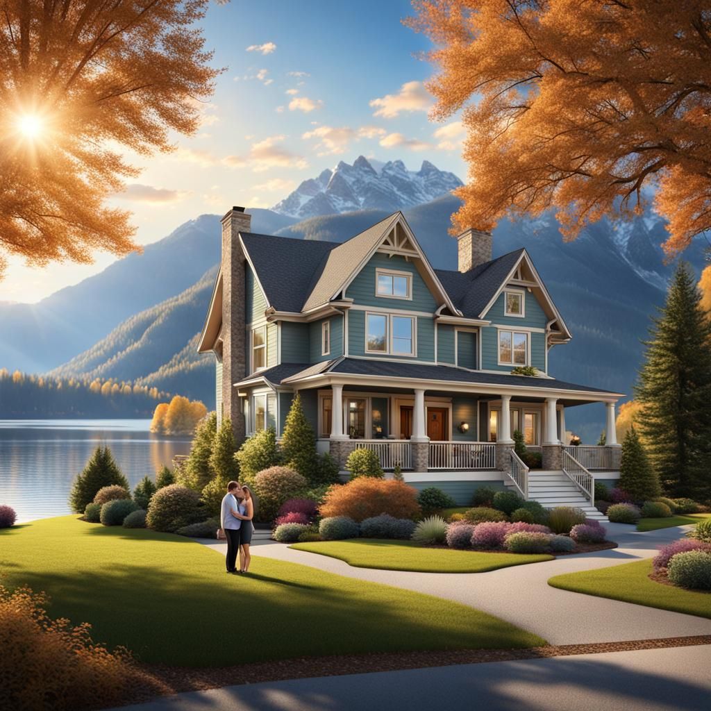 Picturesque Family Home Near Lake and Mountains