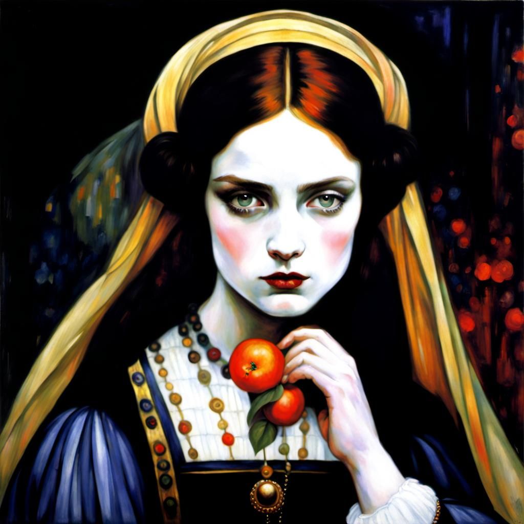 Glamorous Vampire in Mixed Artistic Styles