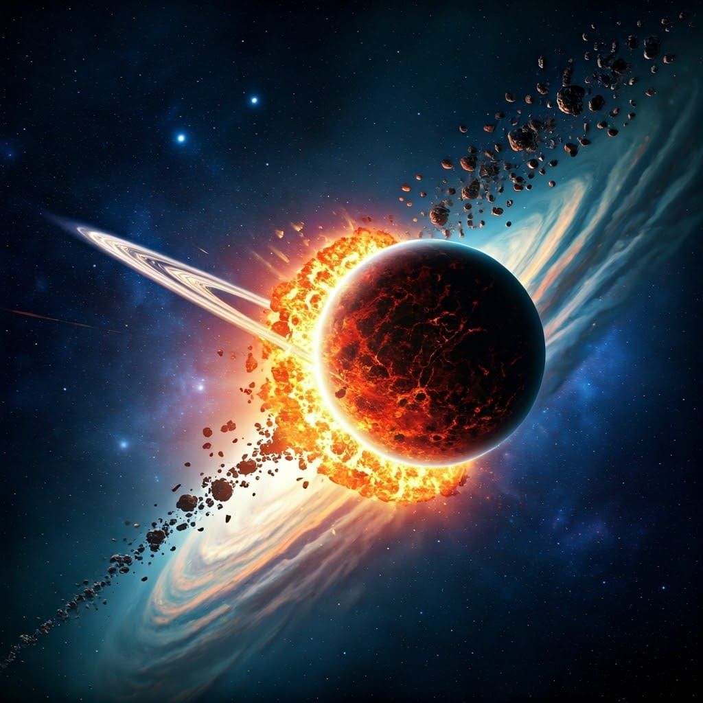 Planet Collision: Epic Exoplanet Crashes into Another Planet