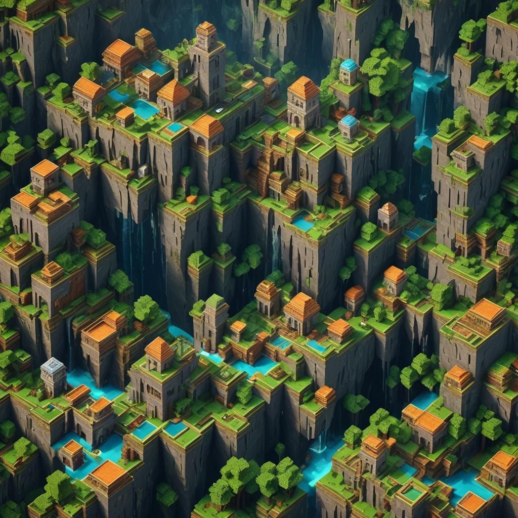 Minecraft Wallpaper in Detailed Matte Painting