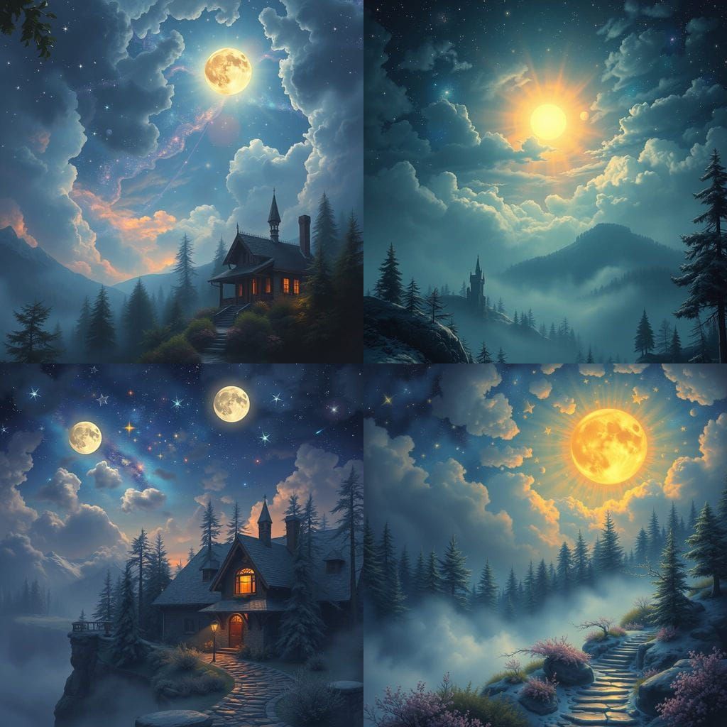 Celestial Harmony in Ethereal Fantasy Style