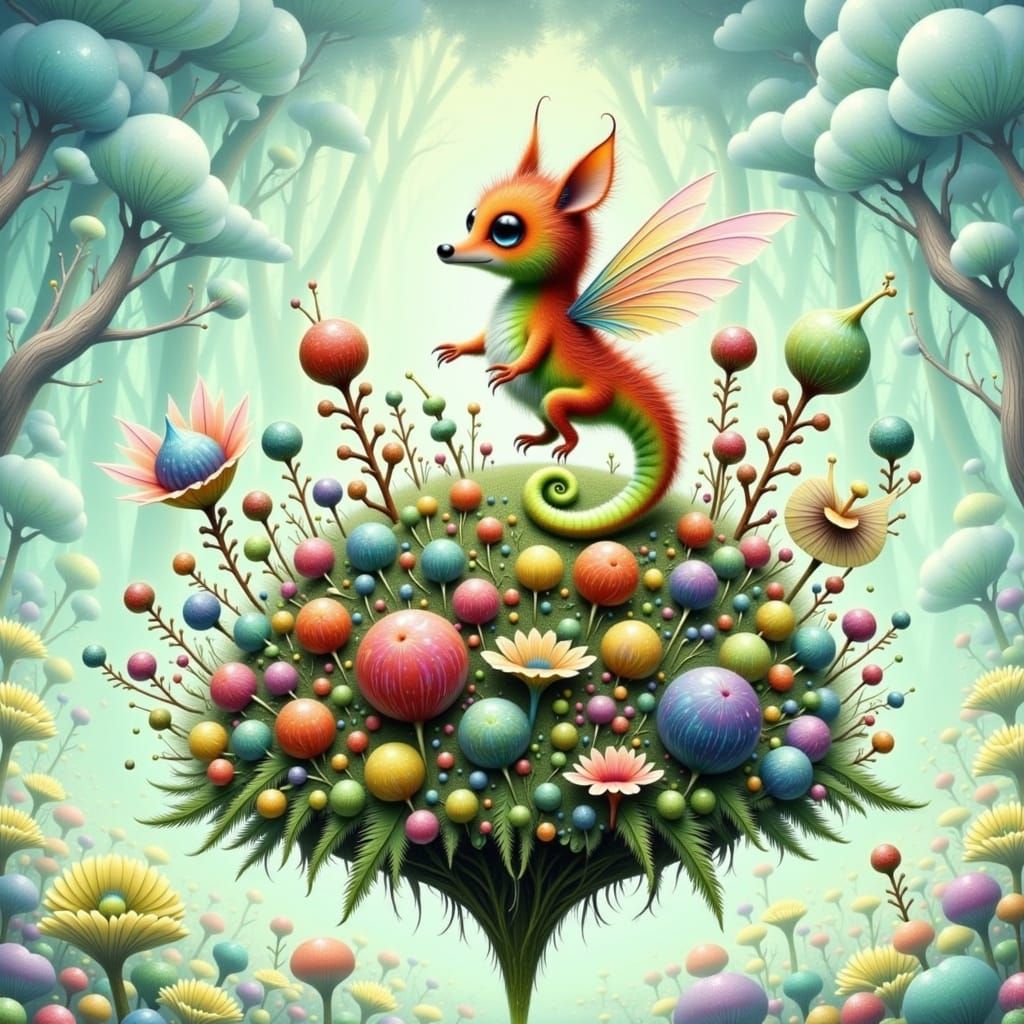 Whimsical Forest Creatures in Watercolor Style