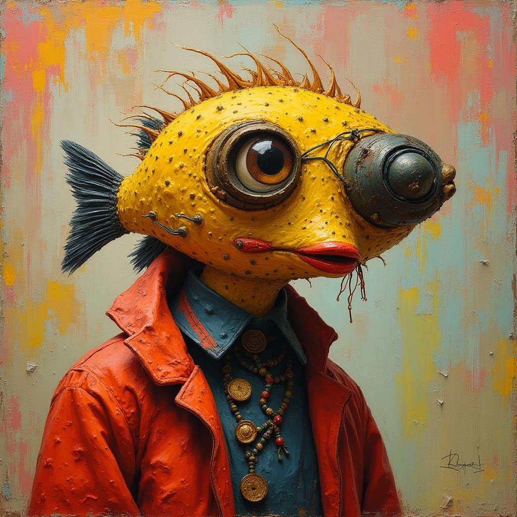 Gefilte Fish in Abstract Digital Art