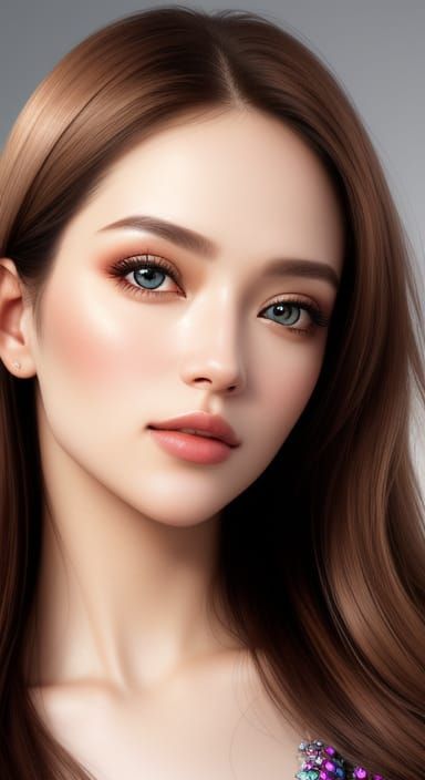 Hyper-Realistic Portrait of a Woman with Soft Lighting