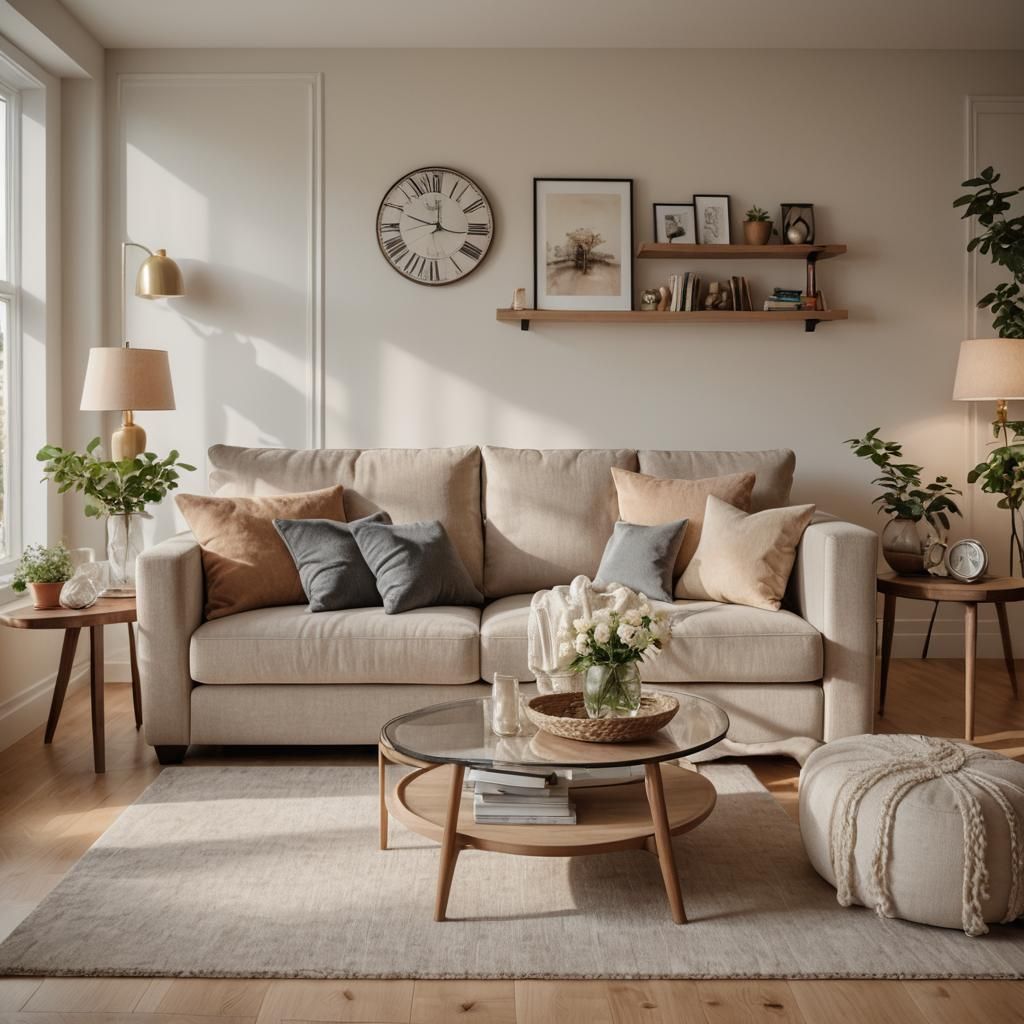 Cozy Living Room with Soft Natural Lighting