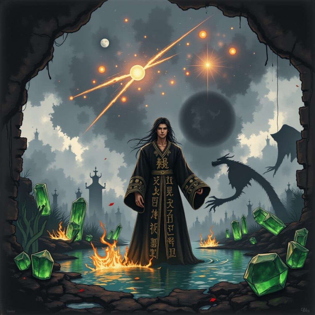 <lora:AC Soot n Shadows:1.0> <lora:KR Bloom Gloom:1.0> <lora:Galactic City:1.0> Beautiful double exposure style creation...