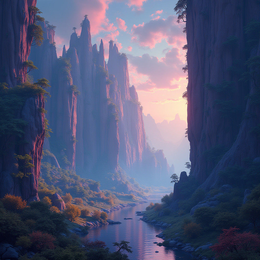 Mystical Landscape in 8K with Dreamlike Qualities