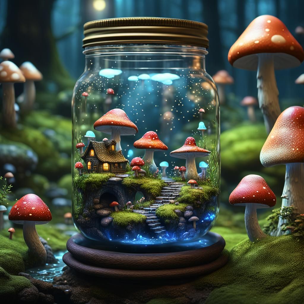 Enchanted Fairy Village with Pixie Lights