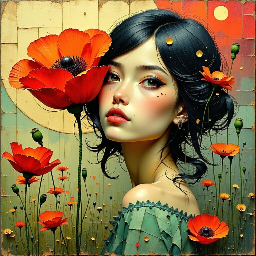 In the field of life, bloom with grace like a poppy