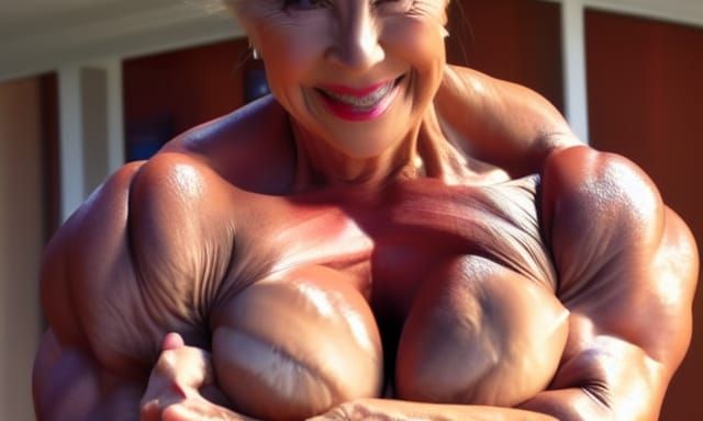 Muscular Bodybuilder Grandma with Ripped Physique