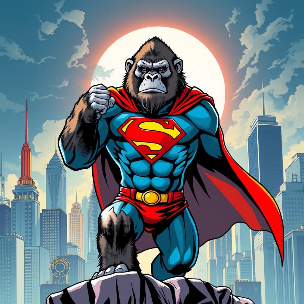 Regal Ape Hero Savors Metropolis