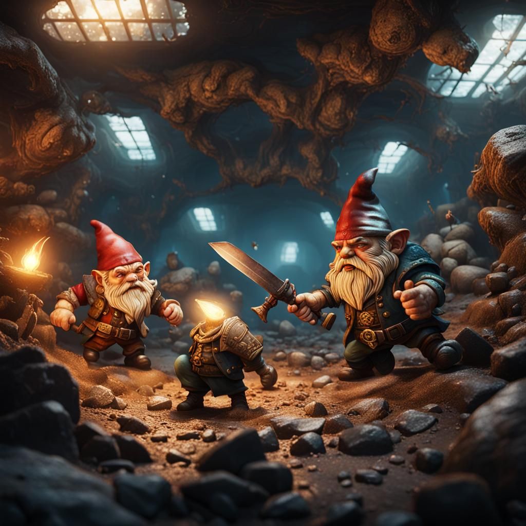 Gnome Fight Club: Detailed Fantasy Concept Art