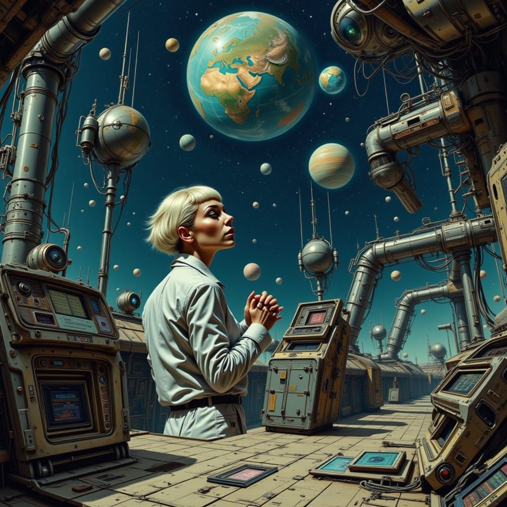 Scientist Revives Earth's Atmosphere in Retro Sci-Fi Style