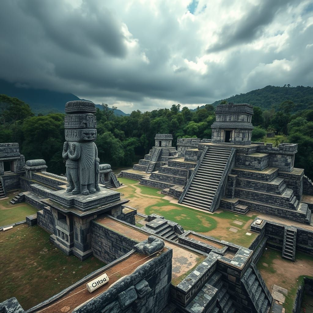 Ancient Mayan Ruins of Quirigua in Guatemala