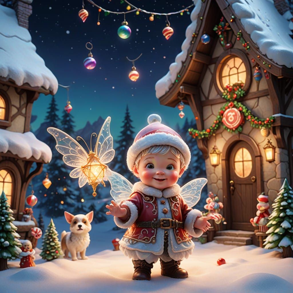 Enchanted Christmas Wonderland in Whimsical Glass Art