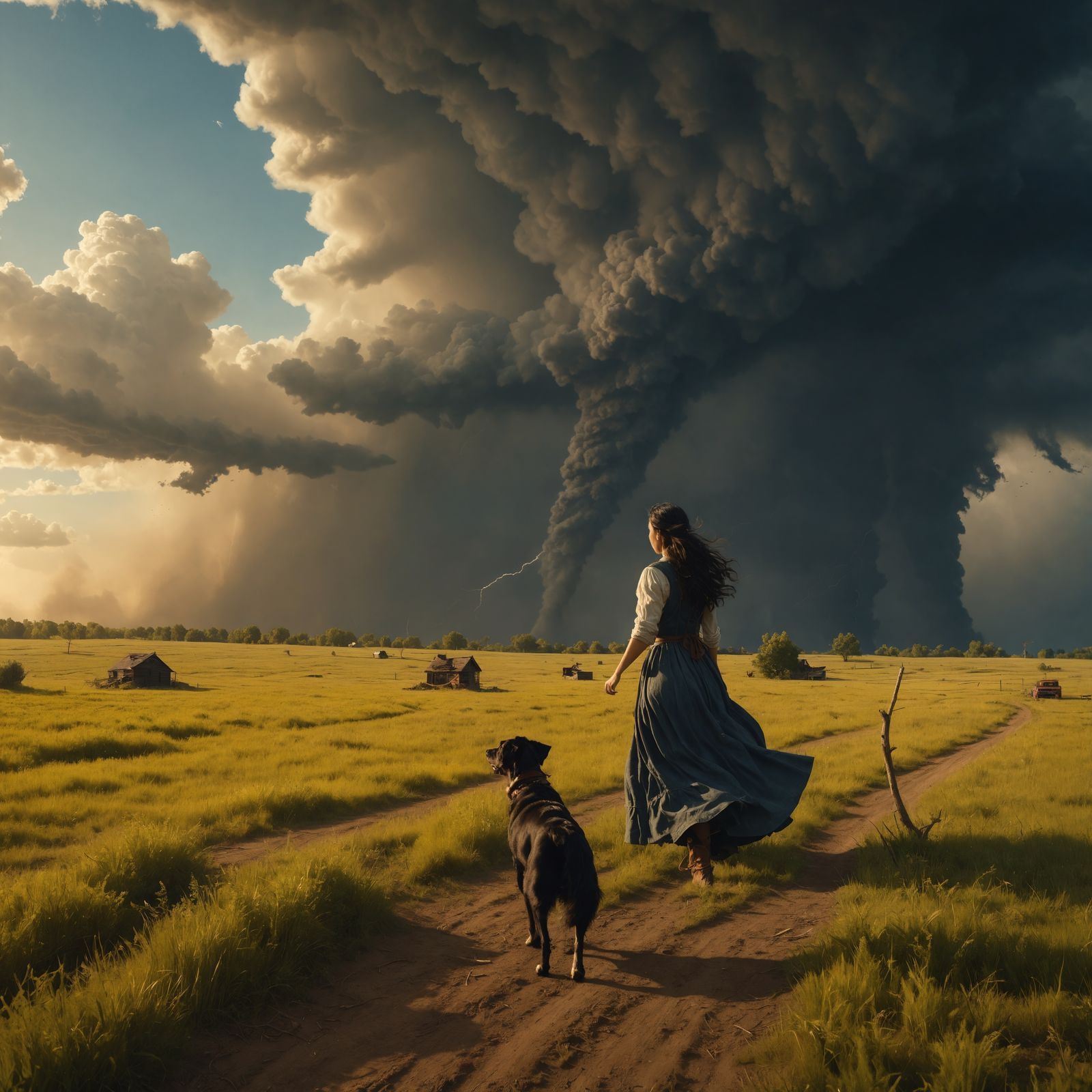 Pioneer Woman Watches Approaching Tornado