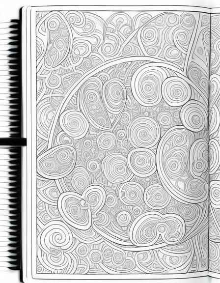 Hippo in Forest Coloring Page, Cartoon Style