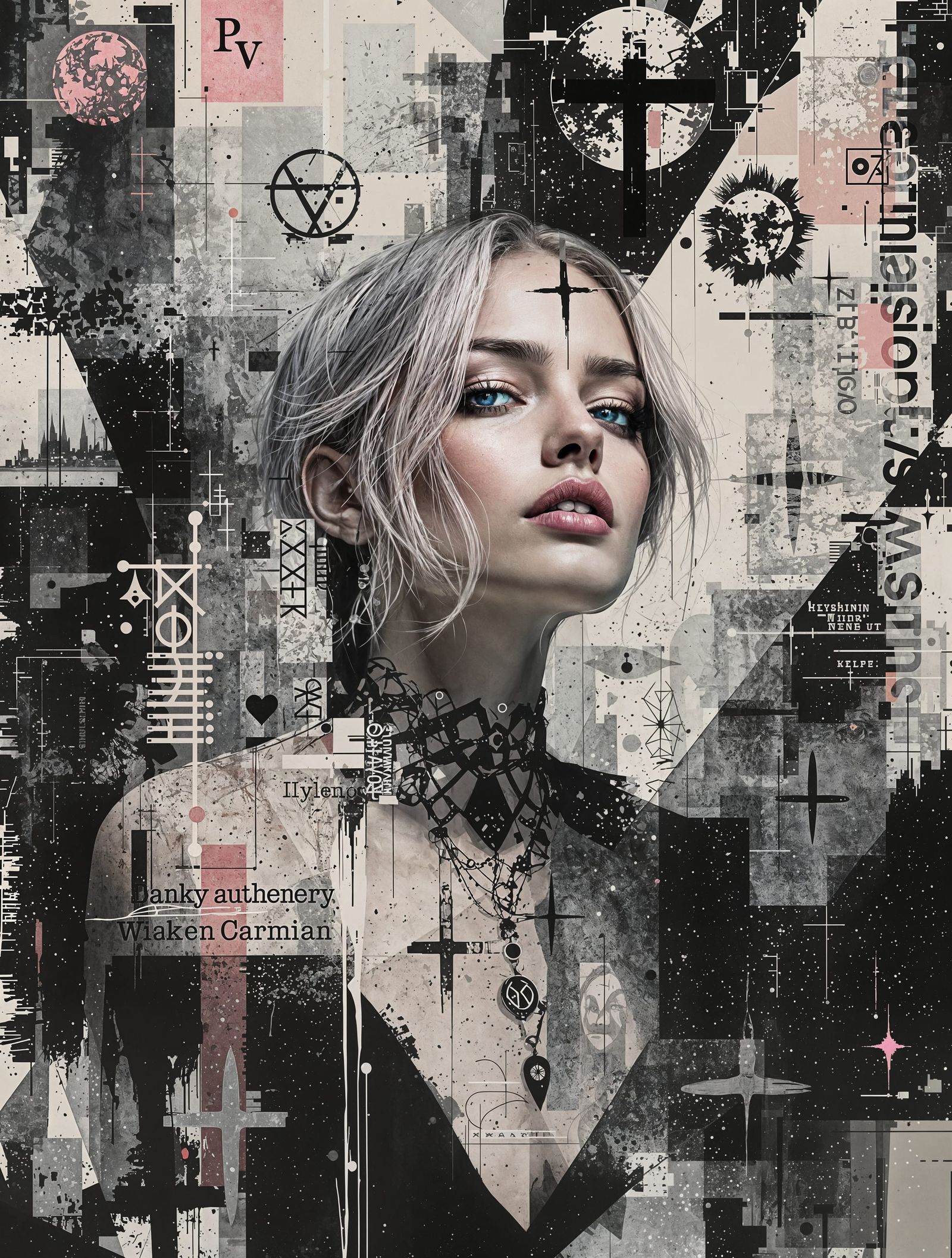 Surreal Digital Collage with Glitch Art Aesthetic and Urban ...