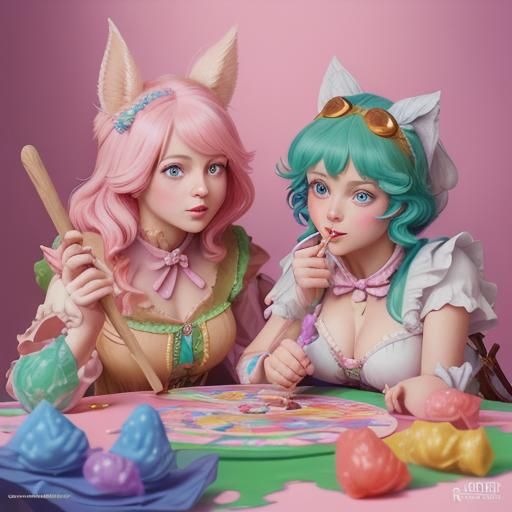 Robin Hood and Marianne in Candyland Style