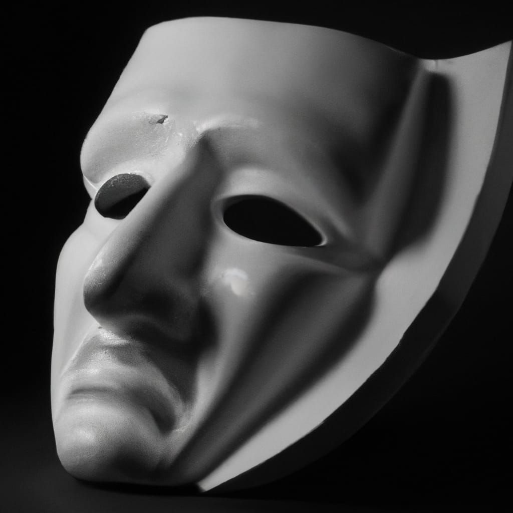 Ancient Greek Theatre Mask of Sadness