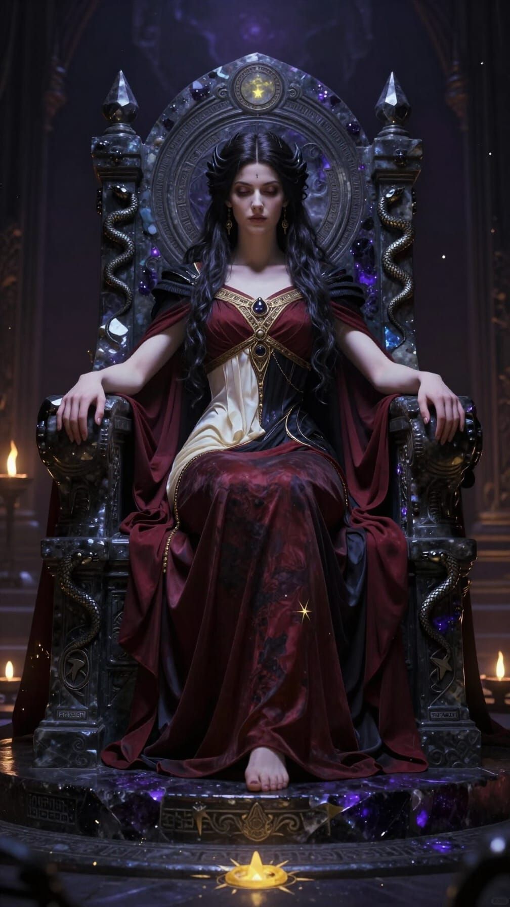 Lilith's Serene Dominion on Obsidian Throne