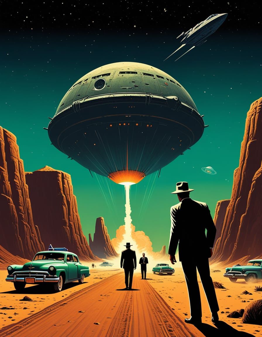 1950s B-Movie Poster: Alien Monster Abducts Woman