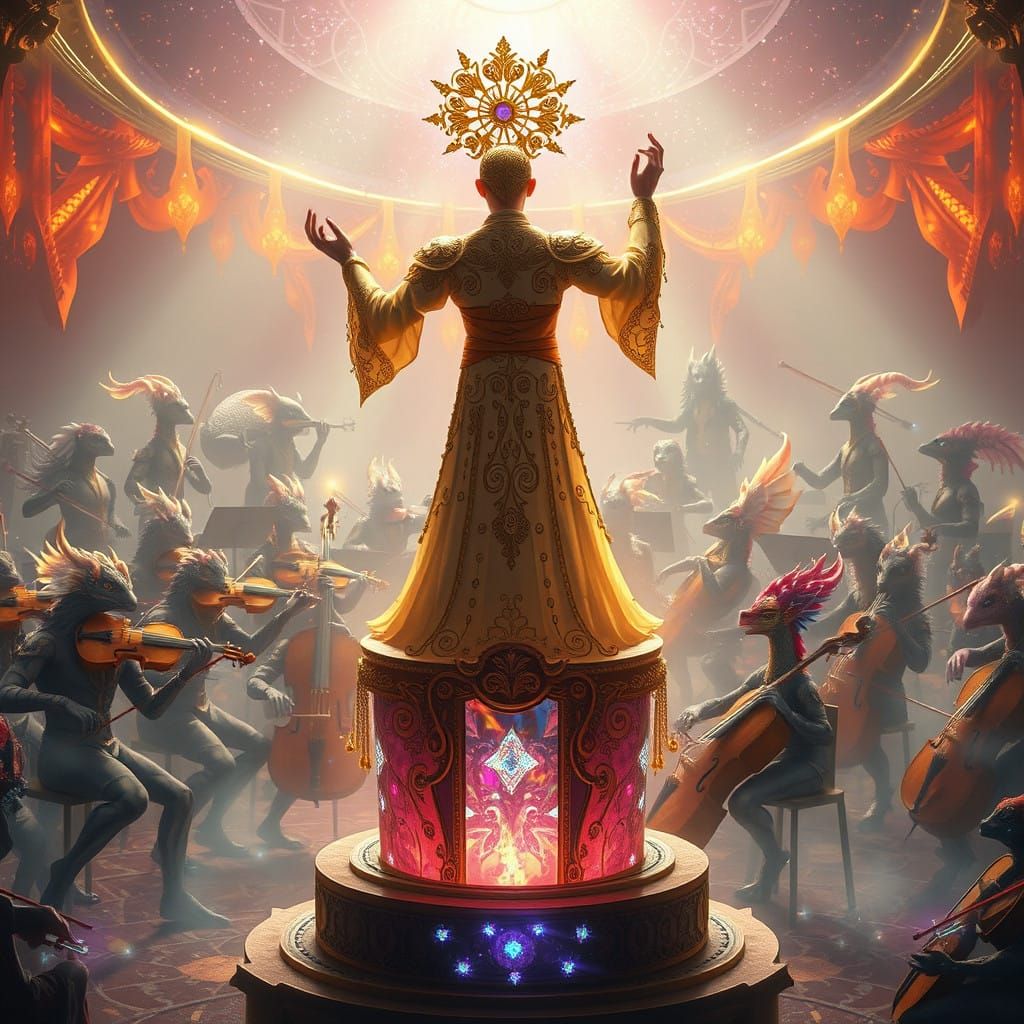 Surreal Conductor Reigns Over Fantastical Symphony in Hyper-...