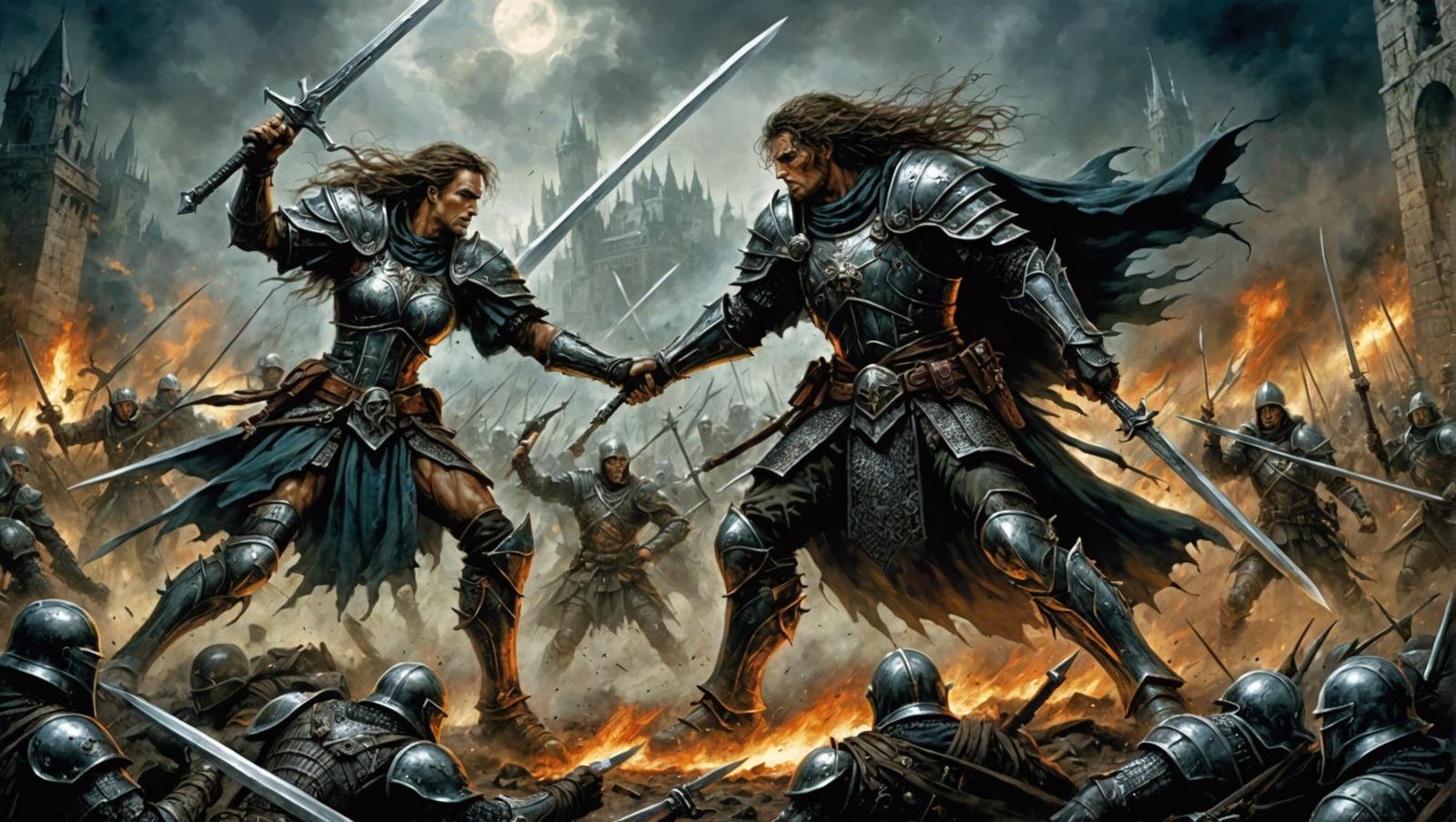 Epic Battle of Fantasy Armies: Comic Book Illustration